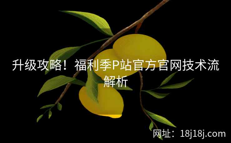 升级攻略！福利季P站官方官网技术流解析